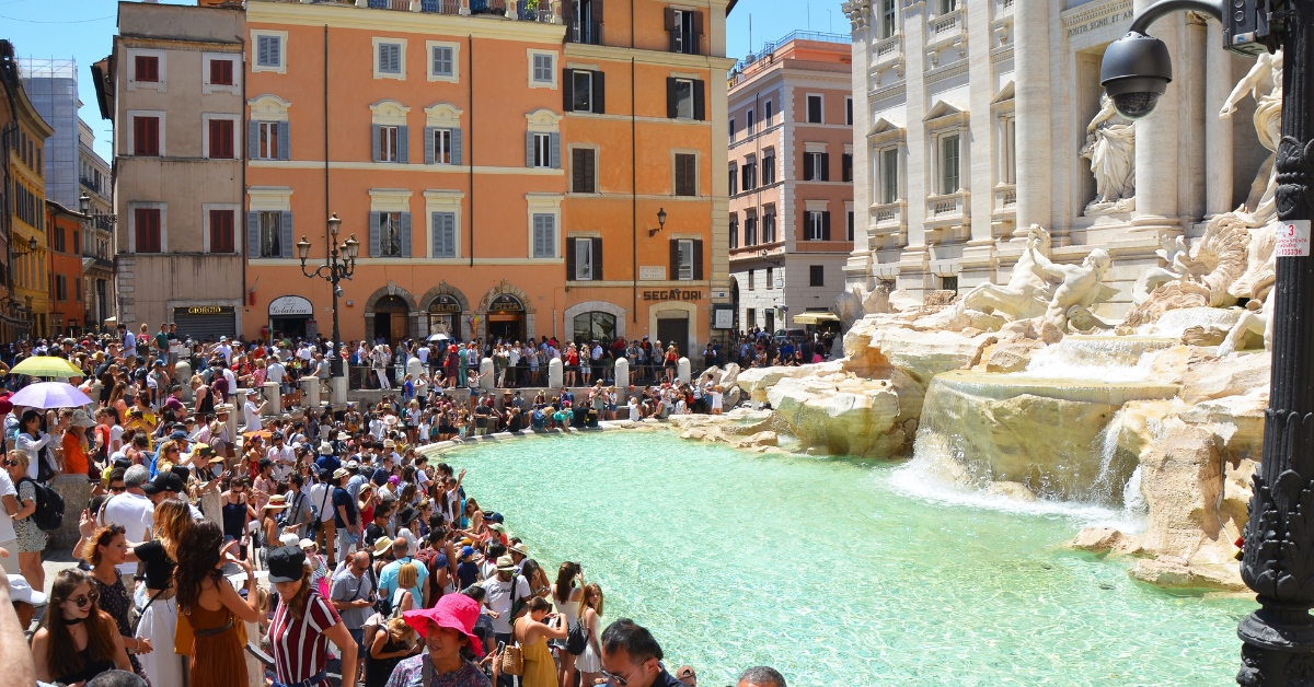 surtourisme à Rome en Italie
