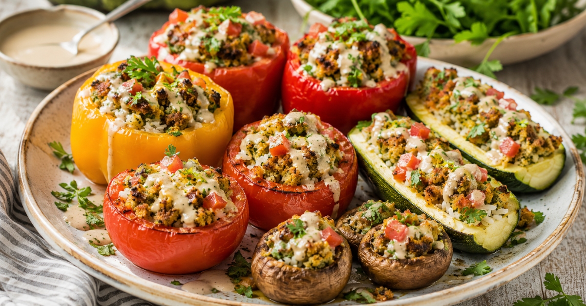 Légumes farcis aux falafels