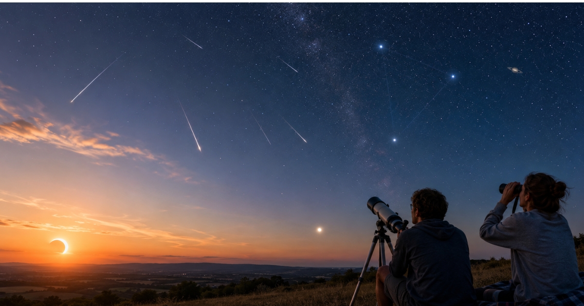 Éclipse solaire, Perséides, planètes : les spectacles du ciel à voir cet été Éclipse solaire, Perséides, planètes : les spectacles du ciel à voir cet été