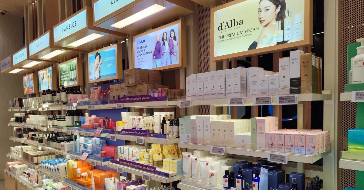 cosmétiques coréens en magasin