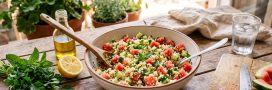 Canicule : la recette fraîche du taboulé pastèque-concombre Canicule : la recette fraîche du taboulé pastèque-concombre