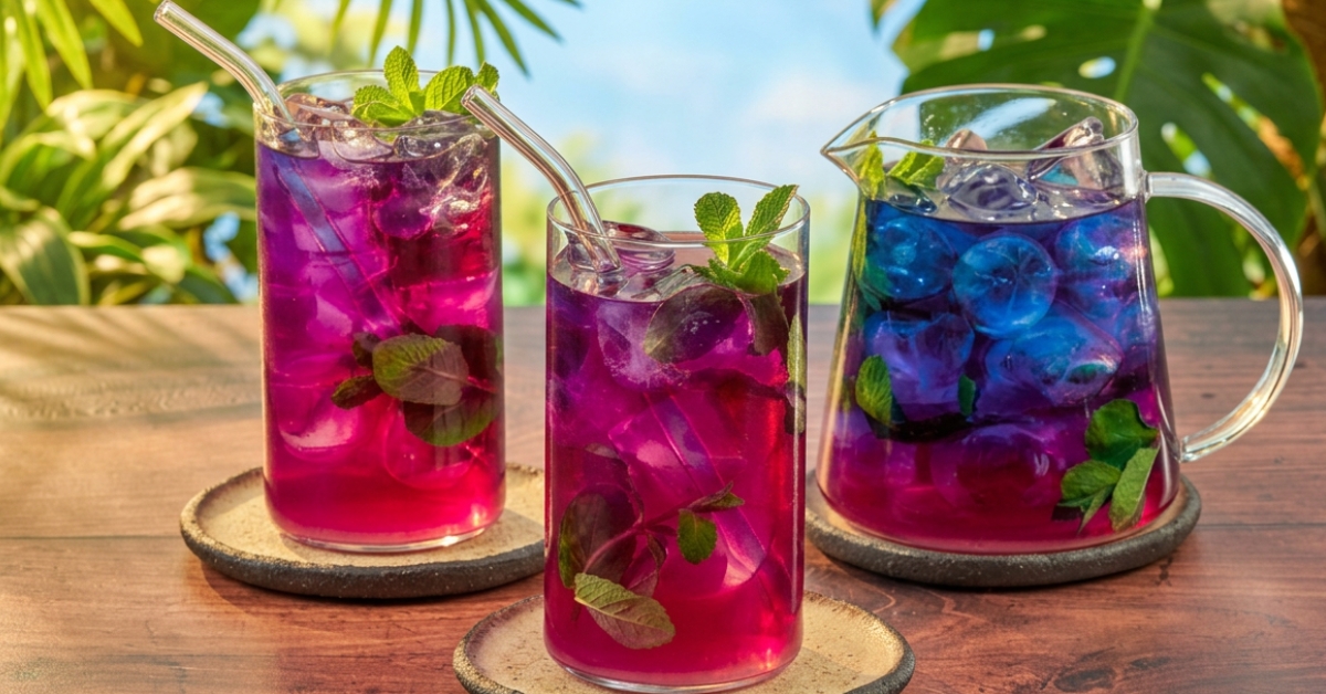 thé glacé Butterfly Pea tea