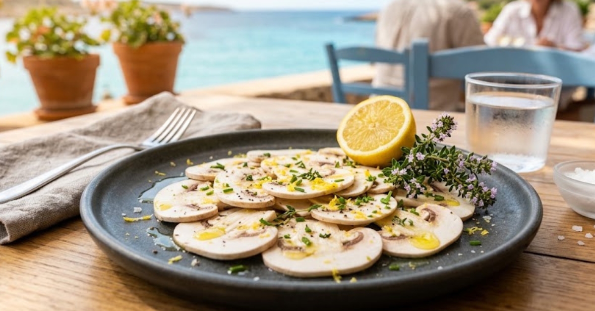 carpaccio de champignons de paris