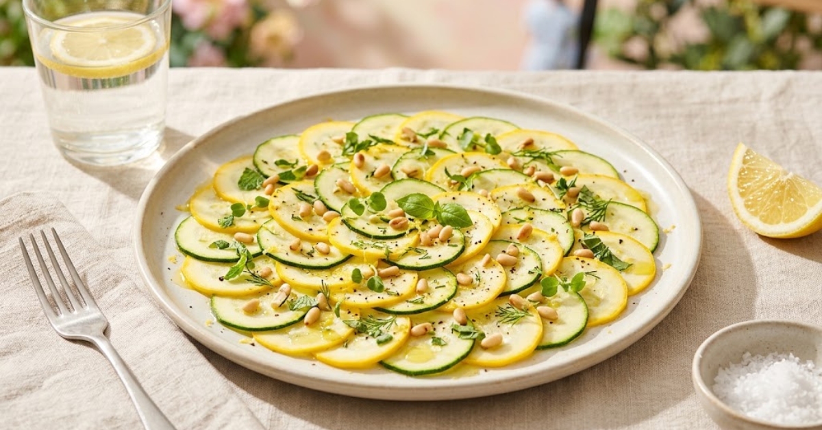 carpaccio de courgette
