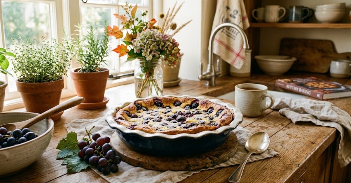 Le clafoutis au raisin : une alternative gourmande pour célébrer les premiers parfums de l'automne.