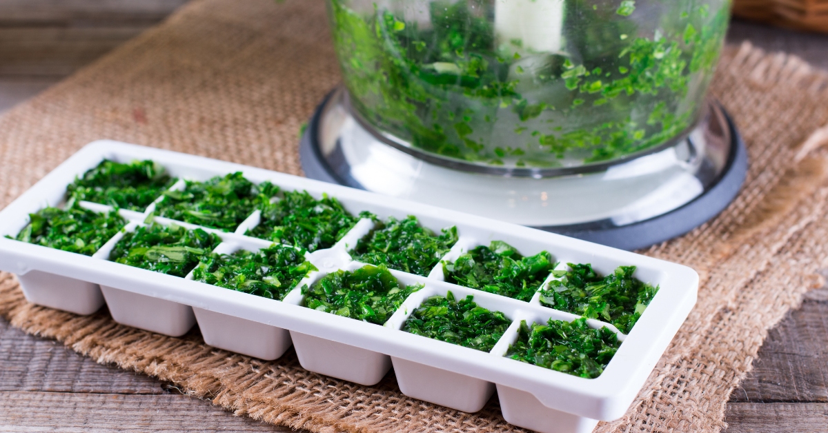 congeler les herbes aromatiques dans l'huile