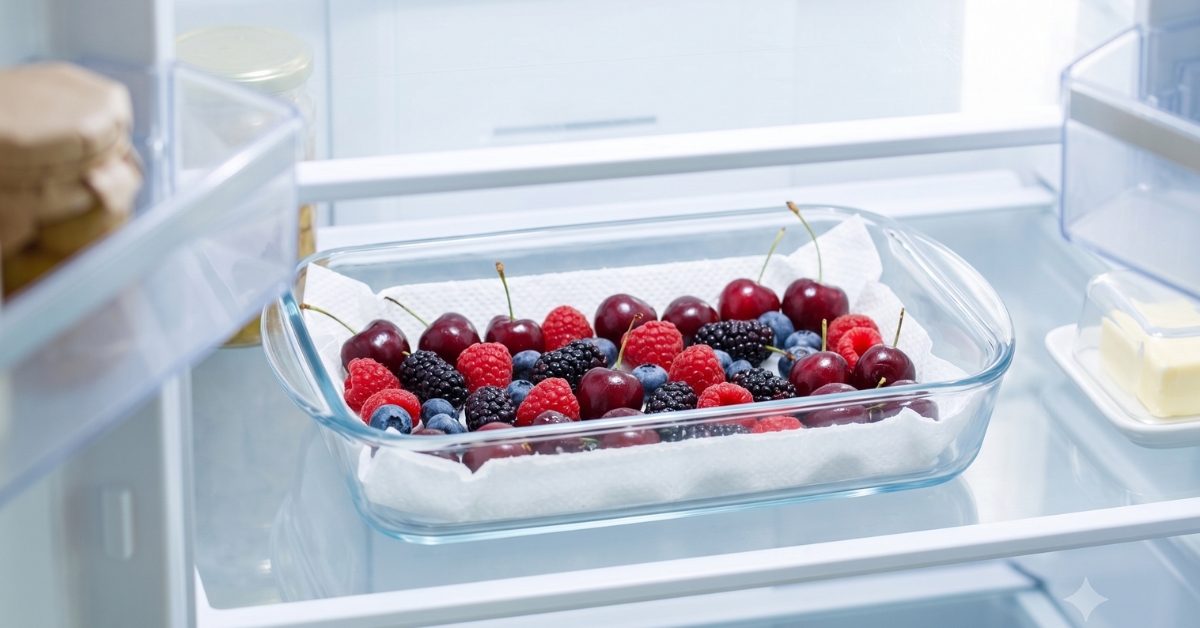 bien conserver vos fruits rouges au réfrigérateur sans les écraser ni les altérer