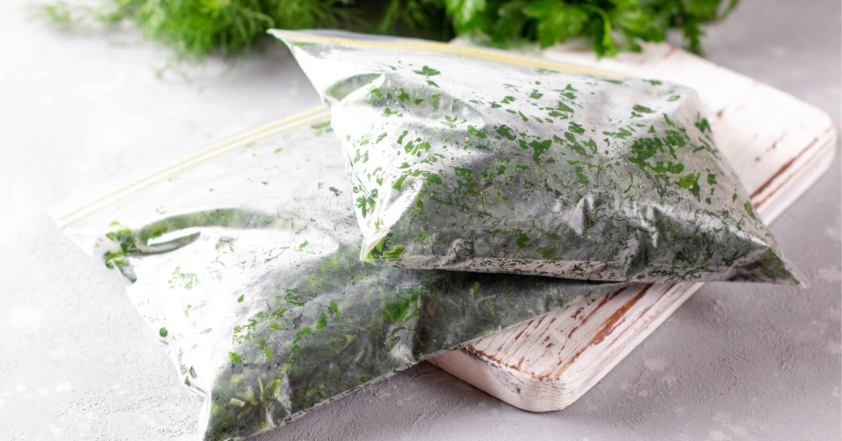 sachet à congeler persil