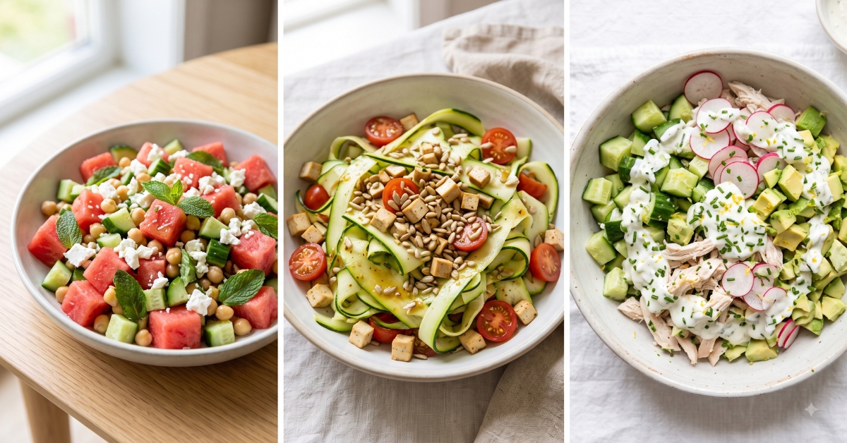 3 Salades Satiété et Hydratation : Fini la faim à 16h !