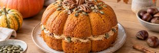 Gâteau au potiron, noix de pécan et crème de marron, la recette vegan ultra-gourmande Gâteau au potiron, noix de pécan et crème de marron, la recette vegan ultra-gourmande
