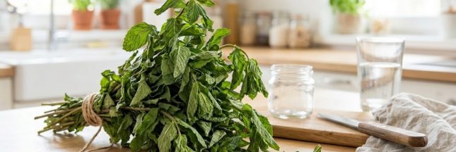 bouquet de menthe fletrie