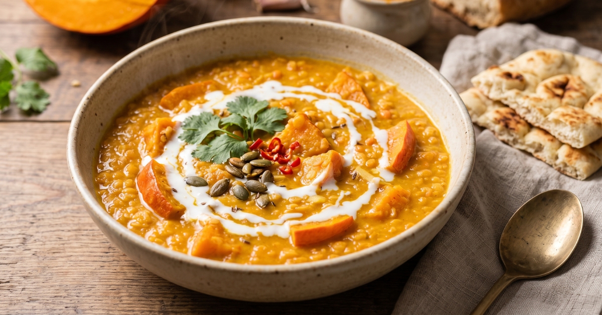 Dal de lentilles corail au potimarron