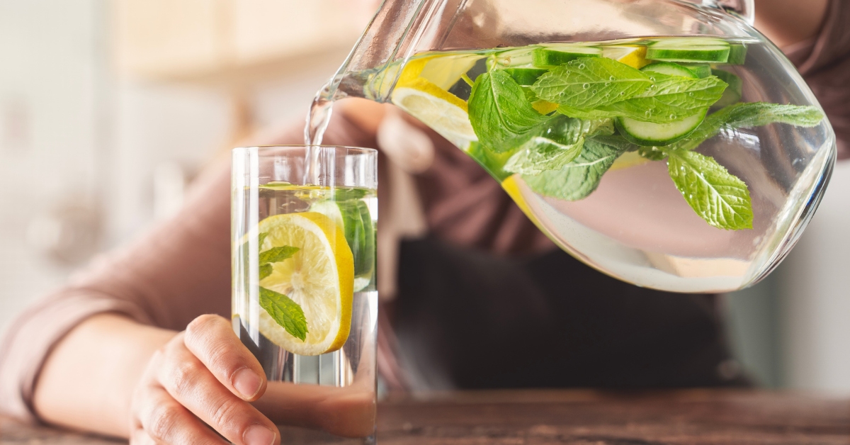 eau detox menthe
